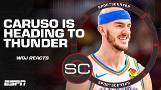 Thunder trade Josh Giddey to Bulls for Alex Caruso 👀 Woj breaks it down  SportsCenter [upl. by Nedyaj]