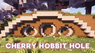 I Built a Cherry Hobbit Hole in Minecraft  Tutorial [upl. by Ennayehc771]