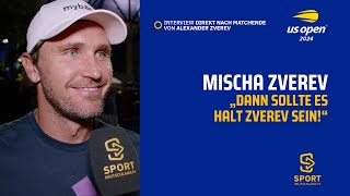 quotEs war anstrengend für die ganze Boxquot Mischa Zverev nach Sascha Zverevs Sieg  US Open 2024  SDTV [upl. by Irehj]