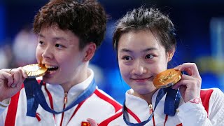 3time world champions ChangChen win 2nd gold for China at Paris 2024 Olympics｜diving｜昌雅妮陈艺文 [upl. by Neenahs]