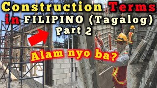 Construction Terms Part 2 mga Katawagan sa Construction sa Filipino Tagalog Paano malaman [upl. by Audris]