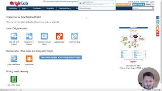 Origin Tutorial 1 Downloading OriginLab amp First Graph [upl. by Aisital]