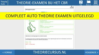 Compleet theorie examen auto  kennis en inzichtvragen  gevaarherkenning  CBR examen [upl. by Renado]