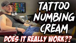 Tattoo Numbing Cream  Does It Really Work 😬🧴 tattoo fashionshowmall lasvegas [upl. by Airetas]