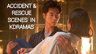 Accident amp rescue scenes in kdramas 💥 [upl. by Yrallam]