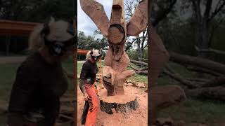 Chainsaw Wood Sculpture Time Lapse [upl. by Ailssa]