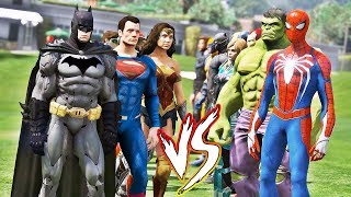 HOMEM ARANHA HULK BATMAN e SUPERMAN Desafio de Heróis  Marvel vs DC  GTA V  IR GAMES [upl. by Dranel820]