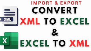 Convert Excel To XML  XML To Excel  excel import export [upl. by Allertse]