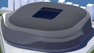 Minecraft  MEGABUILD  New Santiago Bernabéu Real Madrid Proposed Official  DOWNLOAD [upl. by Asseram]