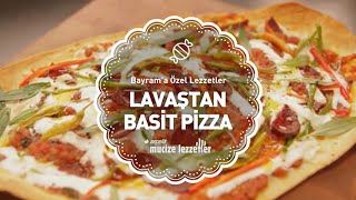 Lavaştan Basit Pizza Tarifi mucizelezzetler [upl. by Muslim]