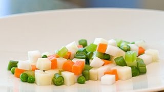 How to Make a Vegetables Macédoine  How to Cut Macédoine  Macedoine Diced Cut [upl. by Hodosh234]