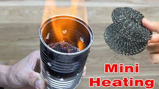 Mini heating stove Unlimited energy from IRON FOAM and tin cans it really works [upl. by Rexfourd]