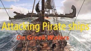 Assassins Creed Odyssey  Attacking Pirate Ships All Over Greece [upl. by Peddada694]