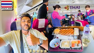 Our Most Premium Flight Thai Airways  Economy class mein 5star Service  Unlimited food amp Drinks [upl. by Homans]