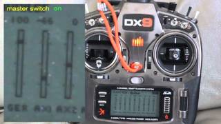 Spektrum DX9 4position flaps with master switch [upl. by Eibbob]