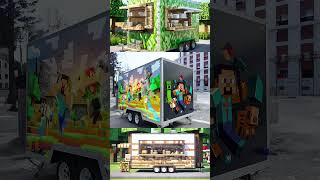 MinecraftStyle Custom Food Trailer Build Your Perfect Food Truck from the Ground Upshorts [upl. by Nairrod]