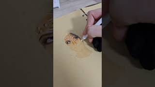 رسم إسراء نبيل ب ترند الغزالة 🫨 رسم artandcraft art ayoartidrawing shorts artist [upl. by Naloc]