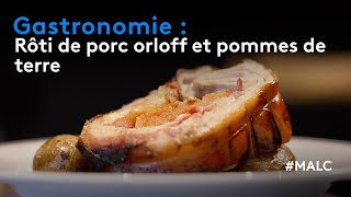 Gastronomie  rôti de porc Orloff et pommes de terre [upl. by Aicnorev]