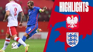 Poland 11 England  Three Lions Held to a Draw In Warsaw  World Cup 2022 Qualifiers  Highlights [upl. by Perrine]