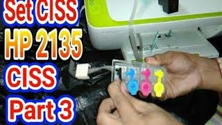 CISS installation on hp 2135 without tools part 3  setup external ink tank for hp printer  DamLess [upl. by Cyrilla61]