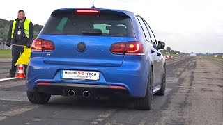 Volkswagen Golf 6 R 36 HGP Biturbo ACCELERATIONS SOUNDS [upl. by Ahseena]