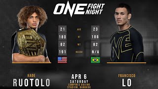 KADE RUOTOLO vs FRANCISCO LO Full FIGHT ONE [upl. by Jegger]