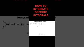 HOW TO INTEGRATE DEFINITE INTEGRALS [upl. by Hcirdla]