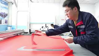 leather skiving production cnc cutting machine for shoe [upl. by Nola977]