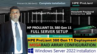 HP ProLiant DL 380 Gen 11 Server Installation via Intelligent Provisioning [upl. by Parlin]