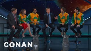 The Cast Of quotSilicon Valleyquot Rocks Pied Piper Jackets  CONAN on TBS [upl. by Nylarad]