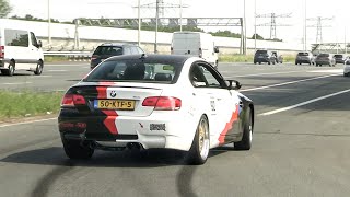 BMW M3 E92 with STRAIGHT PIPE Exhaust  LOUD Revs and Accelerations [upl. by Eynenihc]