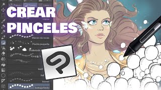 CÓMO CREAR PINCELES EN CLIP STUDIO PAINT en español  cómo hacer pinceles con formas  Verónica MG [upl. by Danforth]