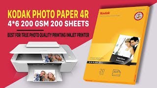 Kodak Photo Paper 4R 200 GSM 200 Sheets Quick Review and Print Sample [upl. by Ahsata]