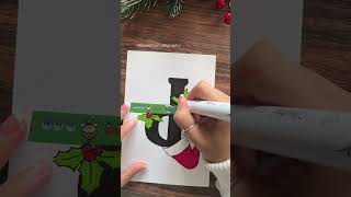 Create Beautiful Christmas Name Art for the Holidays 🎄 shorts Christmas nhuandaocalligraphy [upl. by Owen]