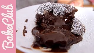 Chocolate Lava Cake Fondant au Chocolat  BakeClub [upl. by Euk]