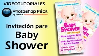 Invitacion para Baby Shower Photoshop by yanko0 [upl. by Shanleigh]