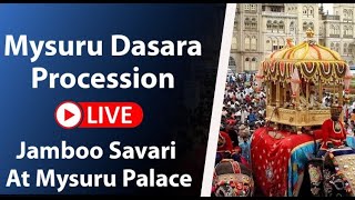 LIVE  Mysuru Dasara Procession Jamboo Savari At Mysuru Palace amp Banni Mantapa Karnataka [upl. by Ebocaj]