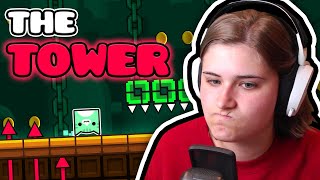 I am TERRIBLE at 22 platforming Geometry Dash The Tower [upl. by Atenek]