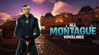 All Montague Boss Voicelines in Fortnite Chapter 5 Season 1  Fortnite Bosses Voicelines [upl. by Eedolem]