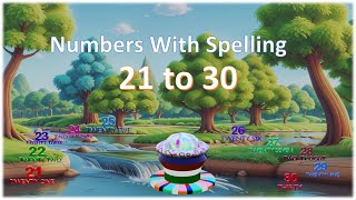 Counting with spelling 21 to 30 learn count with spelling Numbers 21 to 30 Numbers with spelling [upl. by Ytiak]