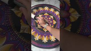 Finishing a Dot Mandala Painting mandala dotting mandalapainting art [upl. by Nesmat380]