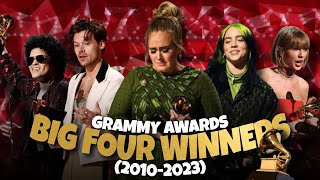 BIG FOUR WINNERS Grammy Awards Each Year 2010  2023  Hollywood Time  Adele Taylor Swift Bruno [upl. by Tarra]