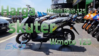 SKUTER HONDA BEAT  WMOTO ES125  EX 5  HARGA 2021 LEPAS ISINAR [upl. by Rekrap96]