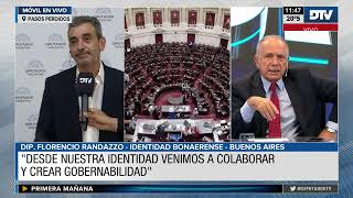 Florencio Randazzo en DTV  Primera Mañana  Previa Sesión Especial en Diputados Vivo 07122023 [upl. by Glynn]