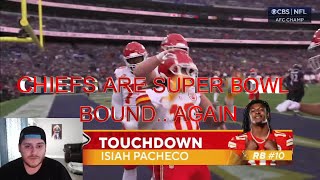 REACTION to KANSAS CITY CHIEFS VS BALTIMORE RAVENS  AFC CHAMPIONSHIP 2023 GAME HIGHLIGHTS [upl. by Burgener]