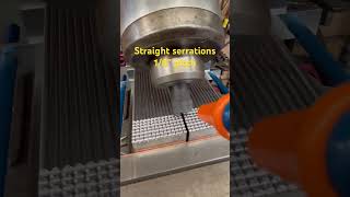 Straight serration pattern 18” pitch machinist machining cnc machineshop shop shorts [upl. by Hahnke]