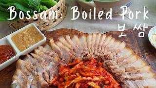 Delicious Korean Bossam  Easy Boiled Pork Wrap Recipe 맛있는 보쌈 만드는 법  간단한 한국식 돼지고기 요리 [upl. by Ellenwad]