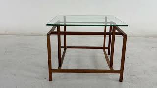 Henning Norgaard for Komfort Mobler Mid Century Rosewood and Glass Side Table [upl. by Zoldi166]