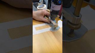 Removing finish for bridge gluing luthier luthieria guitarbuilder guitar [upl. by Kono]