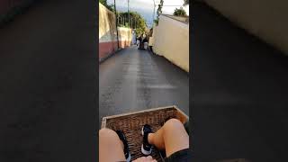 Toboggan ride in Funchal  Madeira Portugal [upl. by Anehsat]